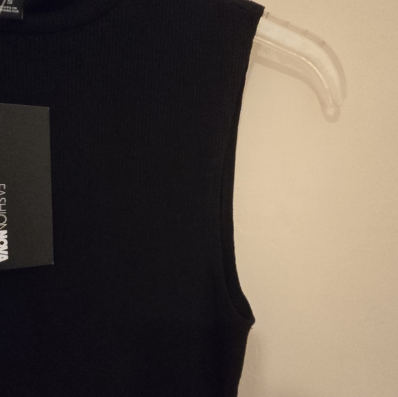 Black. Ribbed Midi Dress Size Small by Fashion Nova Rydell Midi Dress - Picture 7 of 9